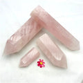 Factory Price Hot Selling Natural Pink Gemstone Healing Rose Quartz Crystal Point Wand Tower For Gift Decoration