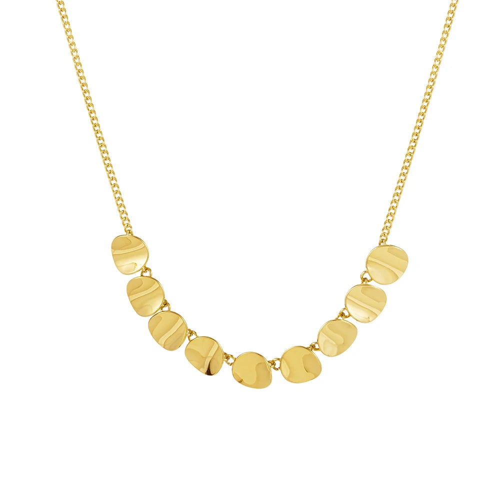 PVD 18K Gold Plated Stainless Steel Jewelry Geometric Irregular Clavicle Chain Waterproof for Woman Gifts Necklace P243529