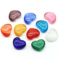Cat Eye Big love Heart 30mm Colorful Heart Shaped Stone Ornaments