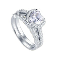 Jewelry Ring Elegant Temperament 925 Silver Heart Shape Cubic Zircon Fashion Women Wedding Ring