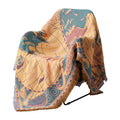Custom Woven Jacquard Knitted Polyester Map Pattern Tapestry Festive Festival Design