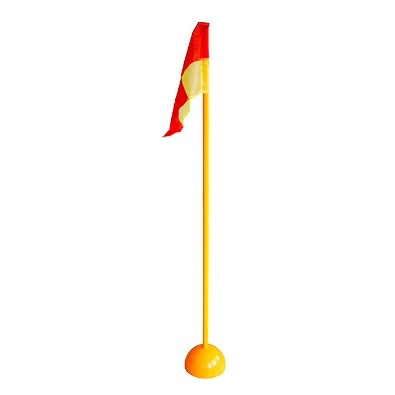1m High ABS Material Football Training Pole Corner Flag with Portable Water Weighted Base and Flag