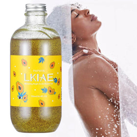 OEM Private Label Skin Care Natural Organic Papaya Scrub Body Wash Whitening Lightening Bath Shower Gel 750ml