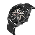 Hot Sale Cool Black Young Boys Watches Megir 2120 Low Moq Watch Wholesale Leather Strap Wristwatch for Men Jam Tangan Polos