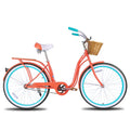 JOYKIE New Design 26 Inch City Cruiser Bike Fixed Gear Bike Steel Frame Beach Cruiser Bicycle for Female