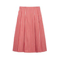 ZATRHMBM women's spring 2025 new fashion striped midi skirt retro high waist elegant casual female skirt