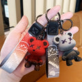 Hot Sale Fashion PVC Gradation Bear Pendant Keychain 3D Cute Cartoon Animation Comic Car Bag Keyring Souvenir Couple Gift