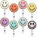 Wholesale Smile Face Retractable Nurse Badge Reels Cute Nursing Badge Reels With Swivel Alligator Clip for ID Name Card