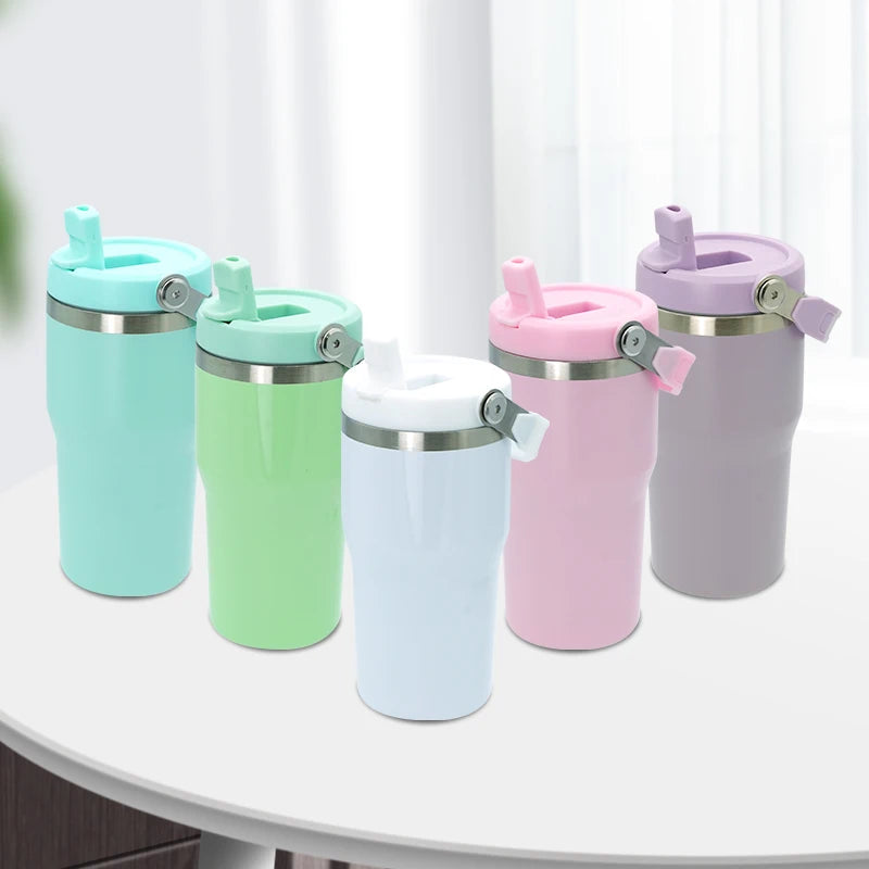 20oz wholesale top handle Stainless Steel Travel Thermos Cup for Kids