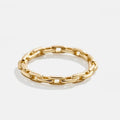 Fine Jewelry Gold Plated 925 Sterling Silver Hunter Link Chain Shaped Ring Jewelry for Women