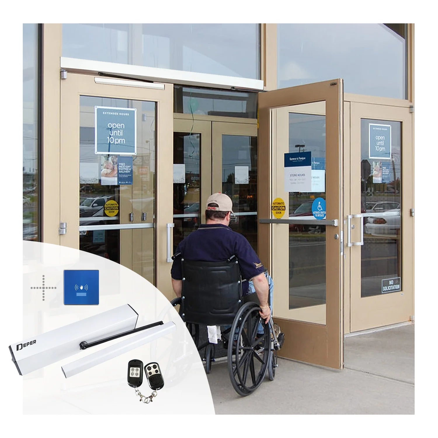 Deper Outdoor Handicapped Touchless Electric Automatic Swing Door Opener/operator/machine