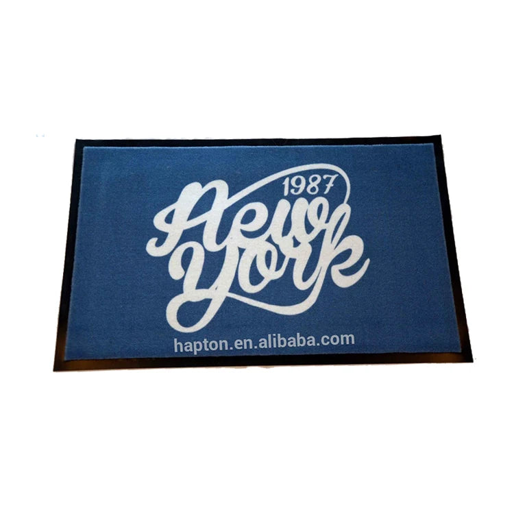 Wholesale Production Custom 50*80cm Pvc Backed Nylon Printed Rugs Carpet Anti-slipping Front Door Mat for Home