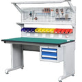 Leenol OEM Metal ESD Anti-static Workbench PCB Repairing Workstation Watchmakers Workbench with Back Panel