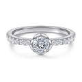 Classic Silver Rings Jewelry Women Rhodium Plated 925 Sterling Silver Plated Zirconia Luxury Ring Silver Jewelry