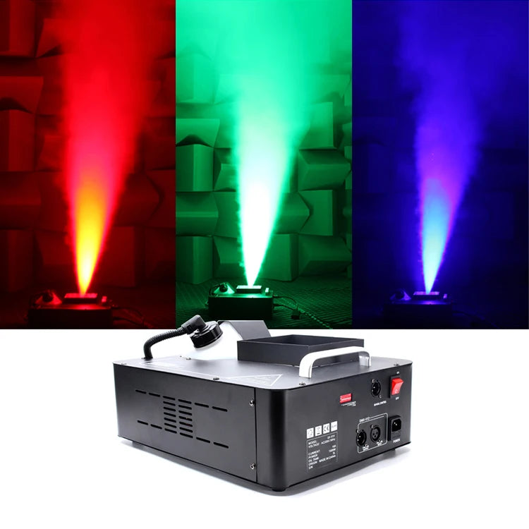 1500W RGB Lighting Effect Fog Machine with Remote & DMX 512 Somg Machine for Wedding Disco Stage DJ Smoke Machine
