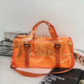 2024 Customized Logo Duffle Gym Bag Transparent PVC Waterproof Sports Travel Duffle with Zipper Closure