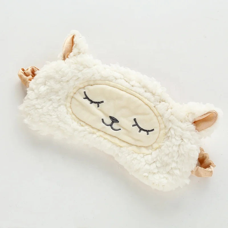 Cute Shape Sleeping Blindfold Travel Eye Masks Sleep Adjustable Silk Eye Mask
