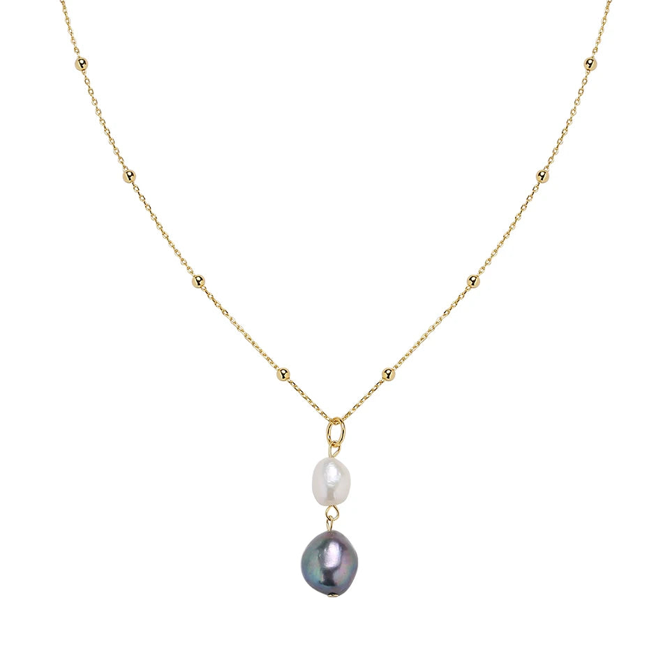 Factory Supplier 925 Silver Jewelry 18k Gold Vermeil Freshwater Pearl Bead Choker Necklace