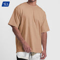 YLS Top Selling Men's Sporty Cotton Plain T-Shirts Custom Round Collar Gym Wear in Bulk Knitted Fitness Clothing