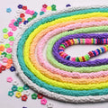1x6mm Colorful Polymer Clay Disc Spacer Beads Plum Blossom Shape Soft Clay Beads Hot Sell Ready to Ship Jewelry DIY  15"