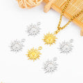 Wholesale Vintage 18K Gold Plated Stainless Steel Sun Charm Sunshine Pendant for Women and Children's Jewelry Gift Accessory