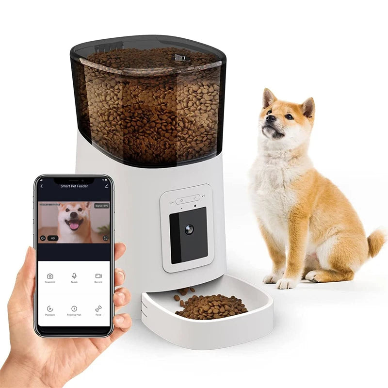 Automatic Smart Dog Accessories Cat Bowl Encompass Pet Feeder Dog Camera with Camera for Pet