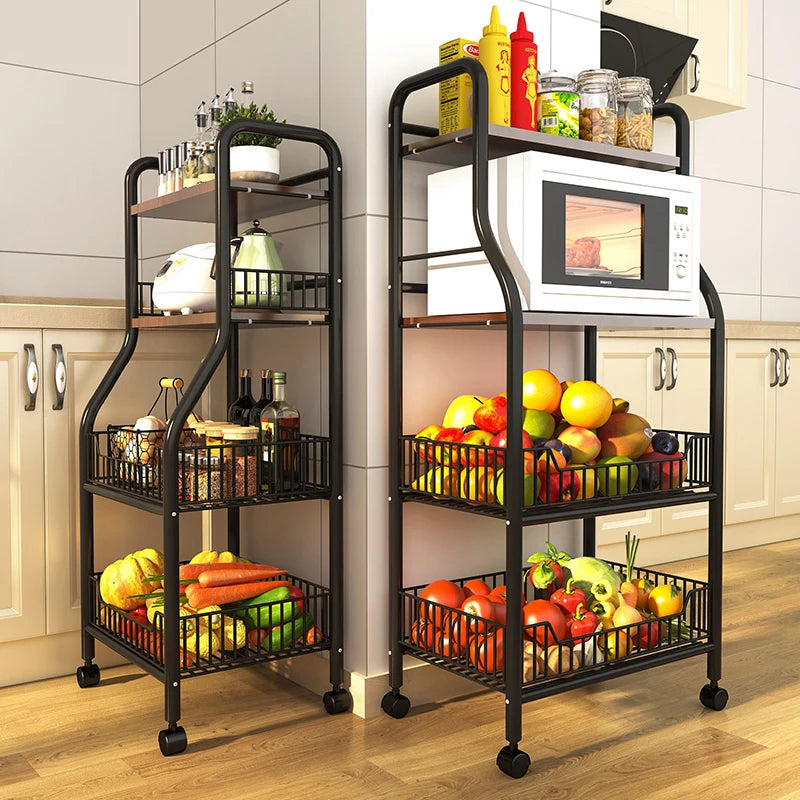 Super Quality Multilayer Storage Shelf Movable Kitchen Rack Metal Heavy Duty Storage Shelves for Living Room