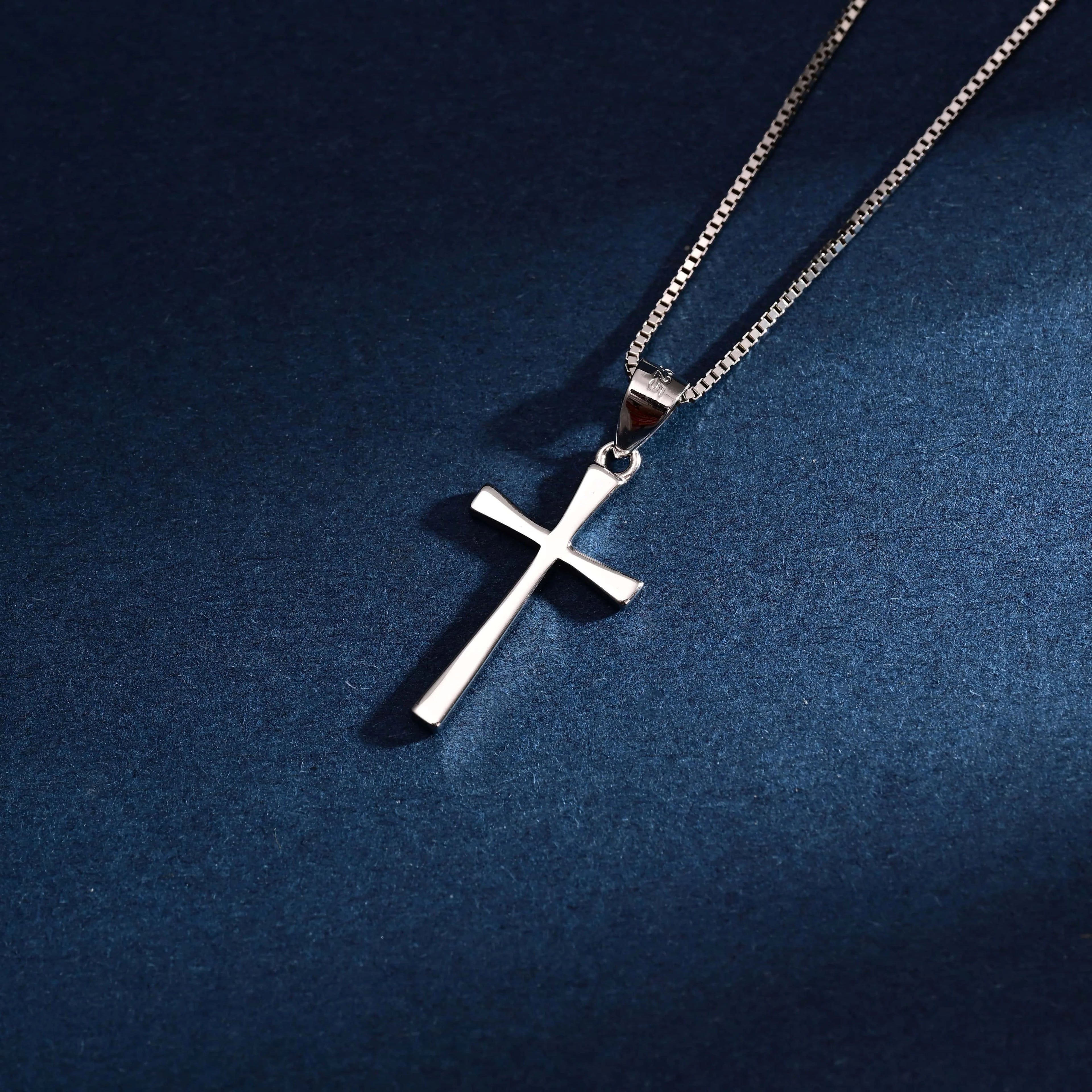 Wholesale Pendant Jewelry Rhodium Plated Plain Cross God Retro Pendant 925 Sterling Silver Fine Jewelry Pendant