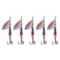 Wholesale 7.5cm 7.2g Metal Spinner Baits Spoon Fishing Lures with Rotating Sequin
