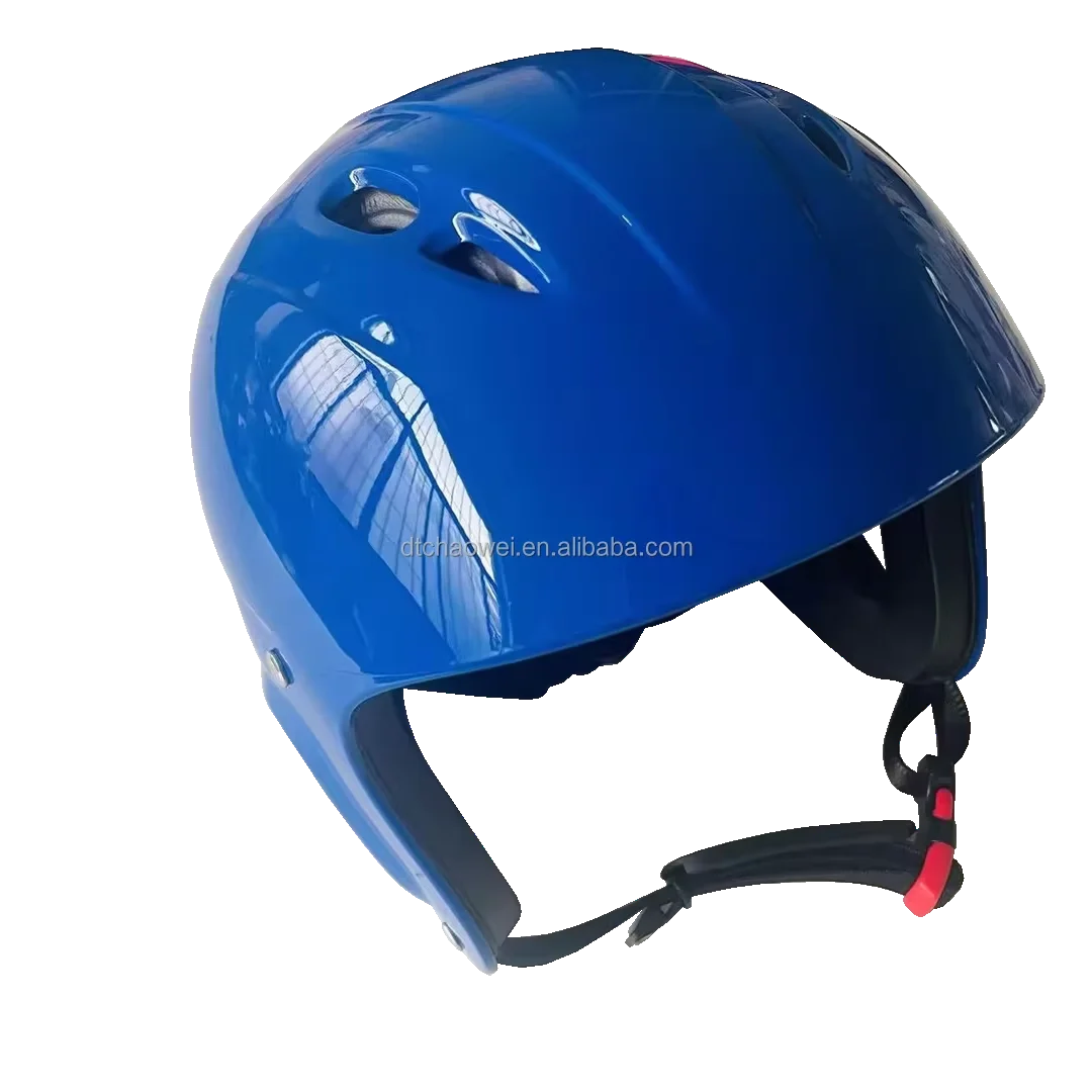 Outdoor Adjustable Swift Water Technical Half Cut Blue Color Water Rescue Helmet with Ears