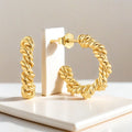 QX Custom OEM Stylish Minimalist Trendy 925 Sterling Silver Fine Jewelry 18k Gold Plated Round CC Huggie Hoop Women Earring