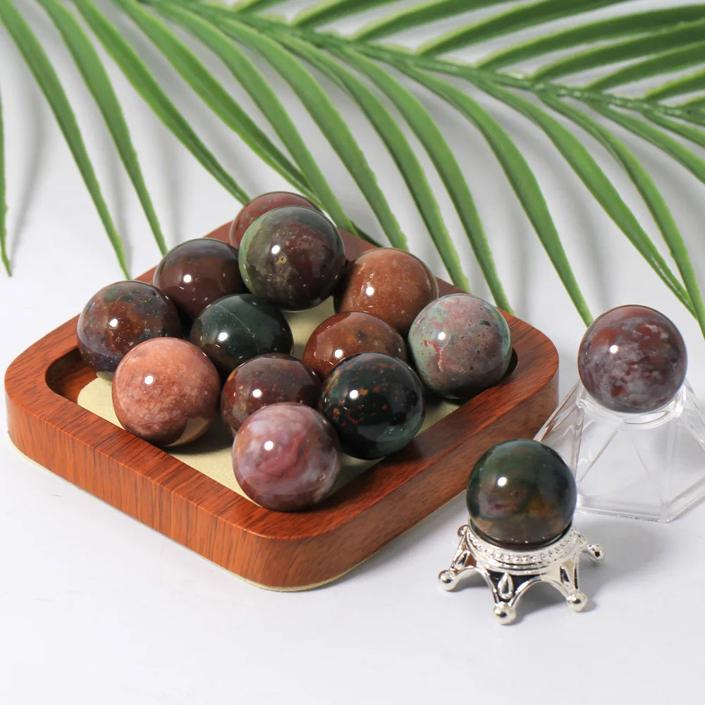 Crystals Sphere Wholesale Bulk Healing Stones Ocean Jasper Sphere Ball for Fengshui Ornaments