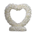 Event Planning Supplies White Artificial Flowers Centerpiece Heart Flower Shaped Wedding Arch Backdrop Stand for Church