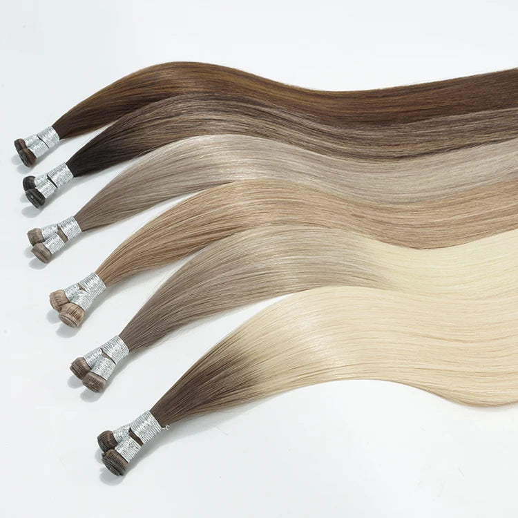 Brazilian Remy Human Hair Extensions Genius Single Weft Light Color