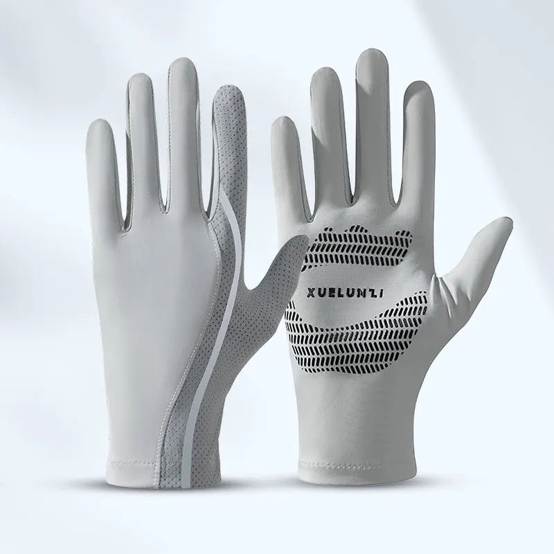 Customized Hiking Full Finger Touch Screen Sun protection Sport Men Bike Cycling Summer Thin Gloves