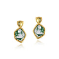 2026 New Arrival Trendy Sterling Silver 925 Earrings Dragonfly Shaped Embossed Earrings Cute Moss Agate Jewelry Stud Earrings