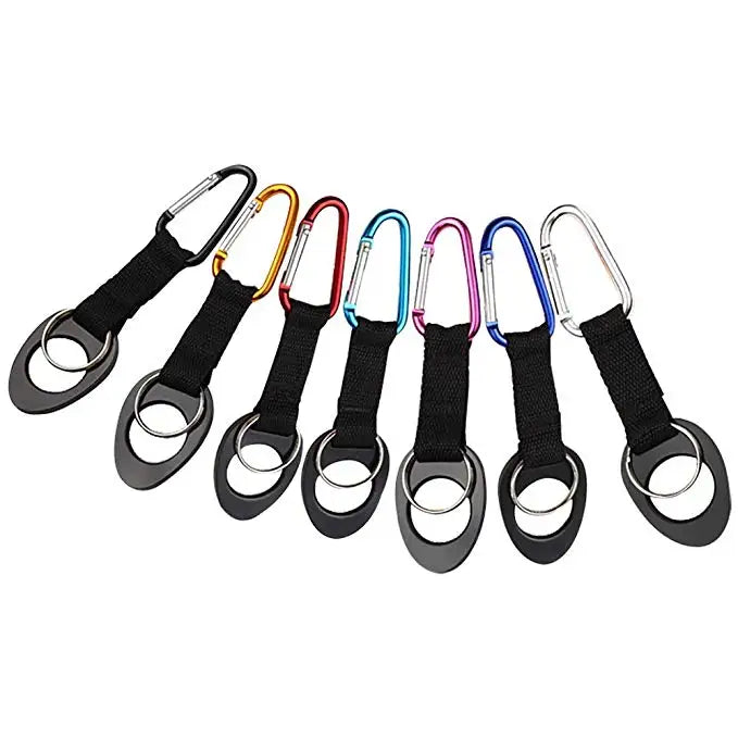 Outdoor Hiking Climbing Water Bottle Holder Carrier Hook Belt Molle Hanging Strap Webbing Buckle Carabiner Clip Universal