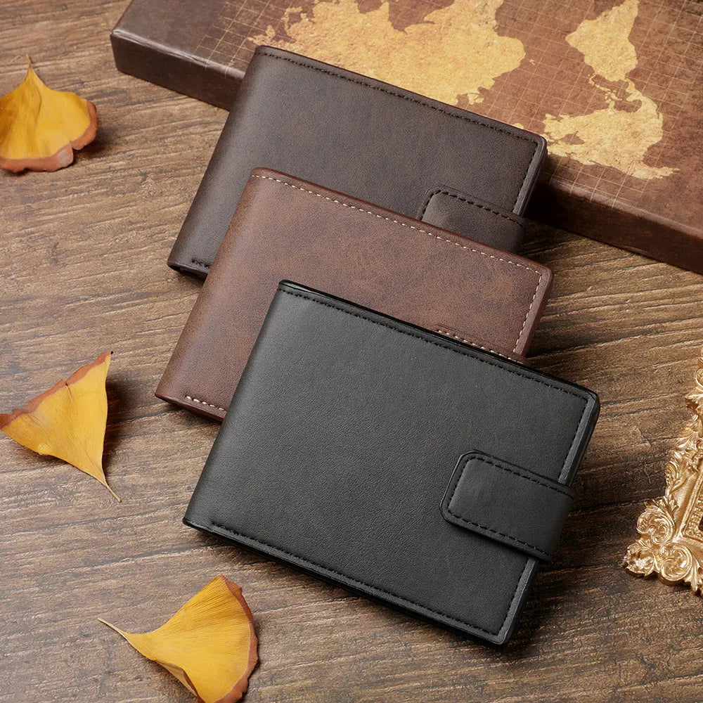 Hot-selling Vintage PU Leather Wallet Card Holder Wallet and Coin Pocket Minimalist Men's Wallet