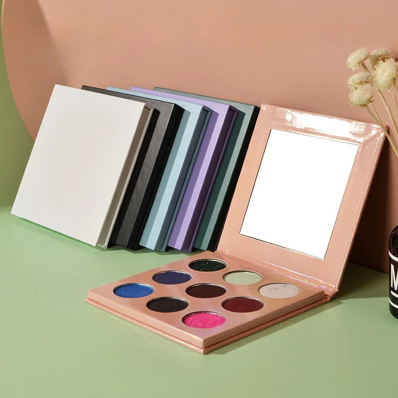 9-Color DIY Private Label Cosmetics Palette with Custom Metallic & Shimmer Finish Eyeshadow Powder for All Skin Tones