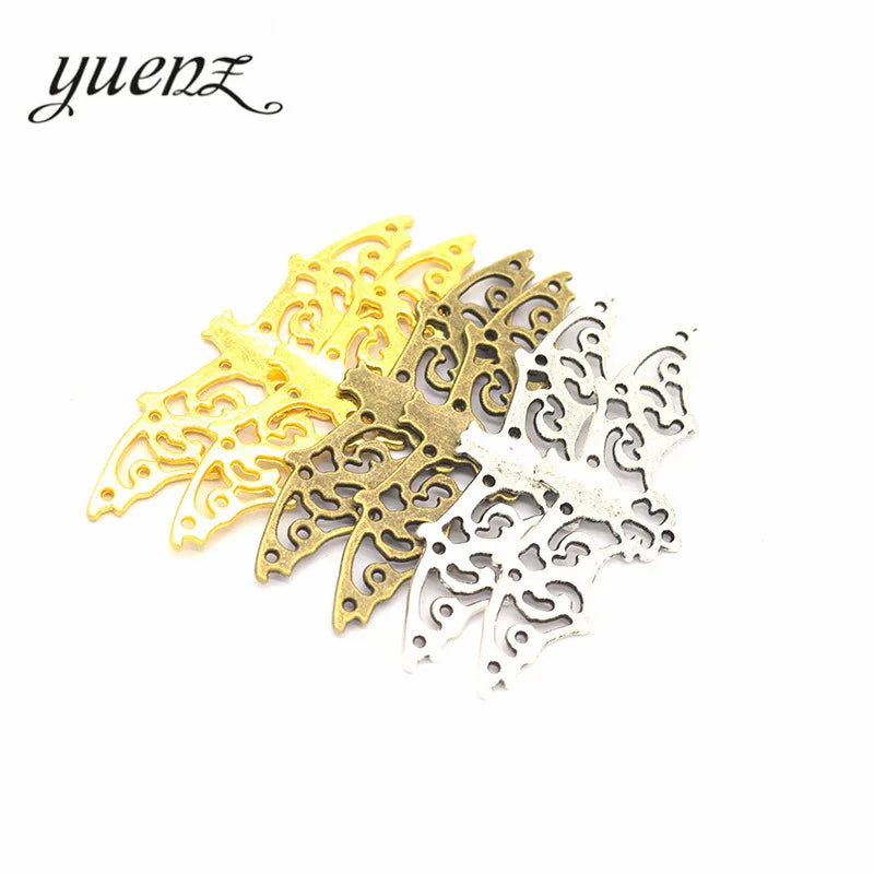 YuenZ 3 Colour Antique Silver Color Animal Bat Charm Fit for Bracelets Necklace DIY Metal Jewelry Making 53*16mm D510