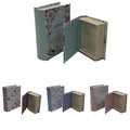 In Stock High Quality Rectangular Book Box Gift Packing Set of 2 Custom Printed Pattern Featuring Recycled Materials