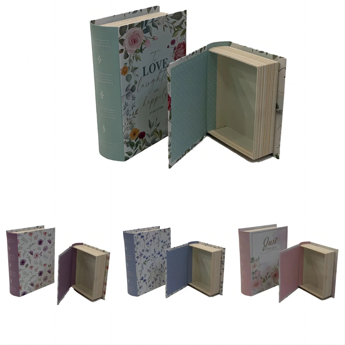 In Stock High Quality Rectangular Book Box Gift Packing Set of 2 Custom Printed Pattern Featuring Recycled Materials