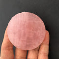 HZ Natural pink Crystal Round Decorate Slice Rose Quartz Round Coasters Crystal Jewelry