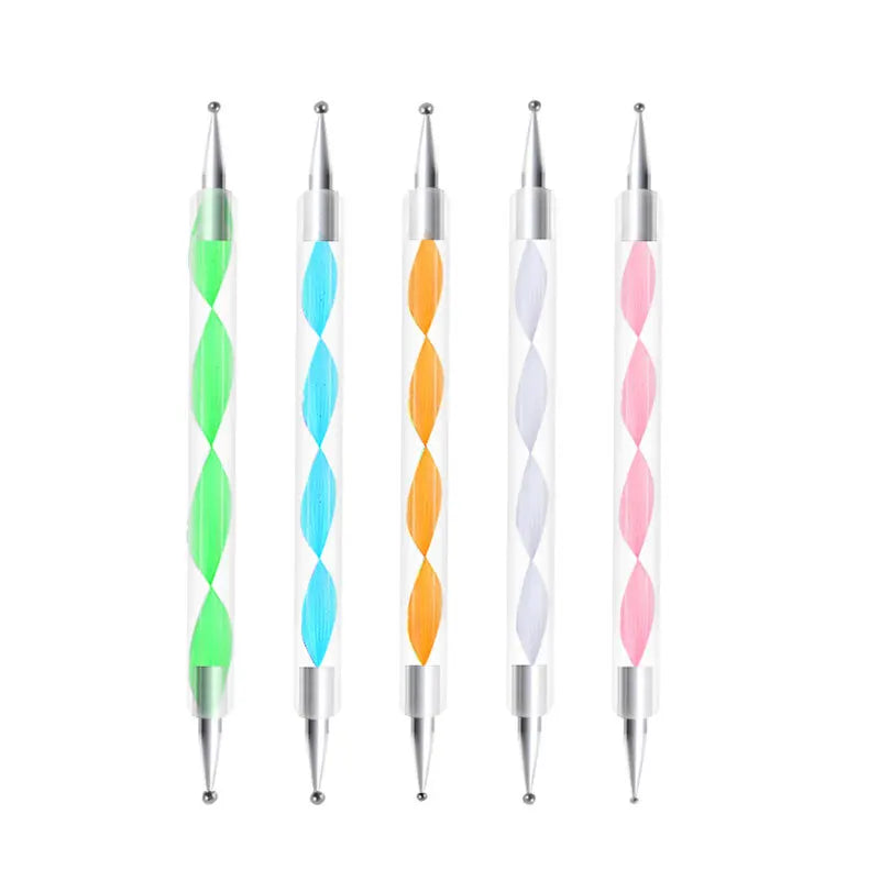 NAB037 5Pcs Nails Art Dotting Stick  Gel Polish Builder DIY Nail Art Design  Manicure Painting Drawing Carving