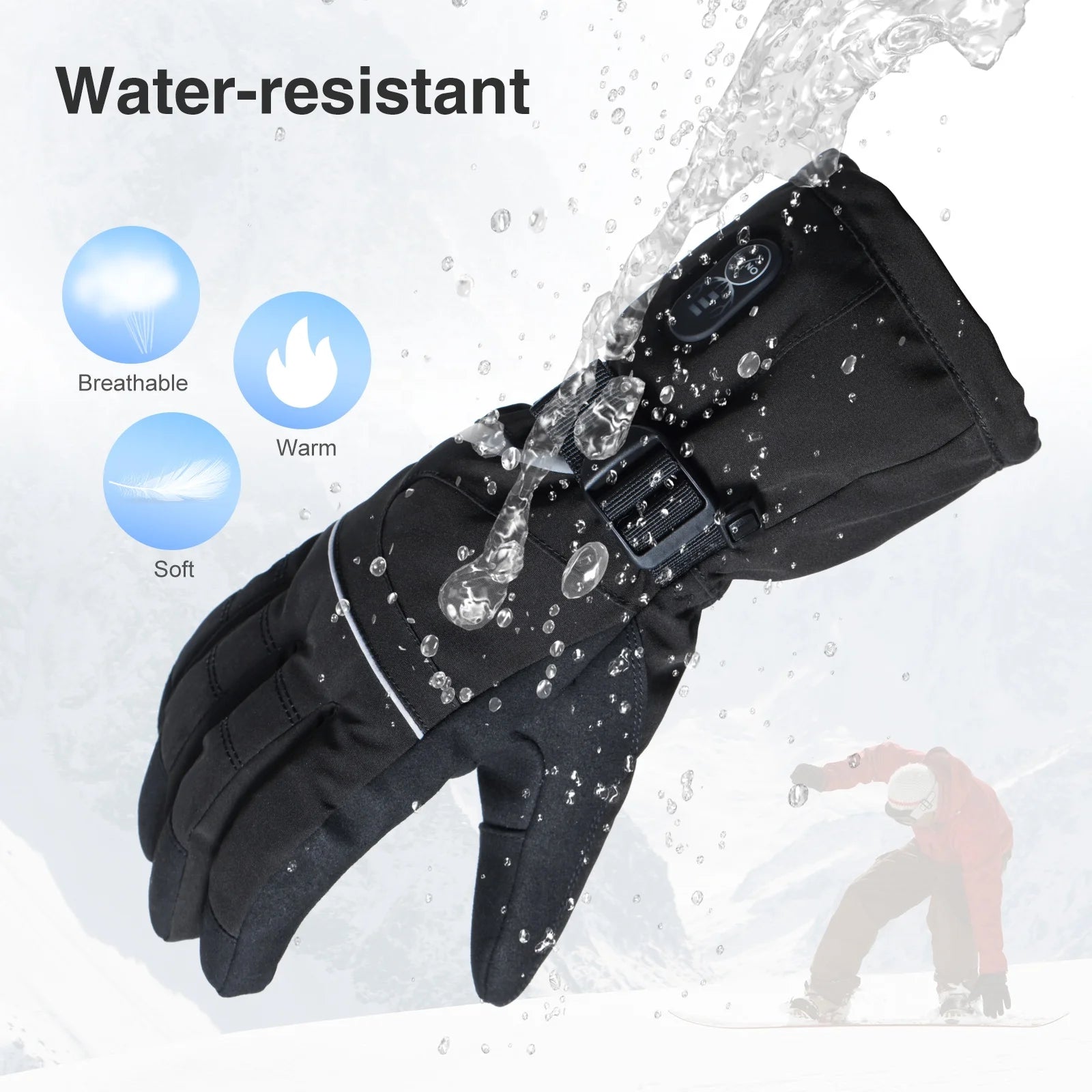 SNOW DEER Winter Warm Outdoor Sports Skiing Snowboarding 7.4 Volt Lithium Ion Battery Pack Rechargeable Heated Gloves Battery