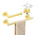 New Style CUSTOM 3-piece Wall Mounted Stainless Steel Bathroom Hardware Accessories Set Bath Towel Bar  Hand Towel Rack Toilet Paper Holder Gold
