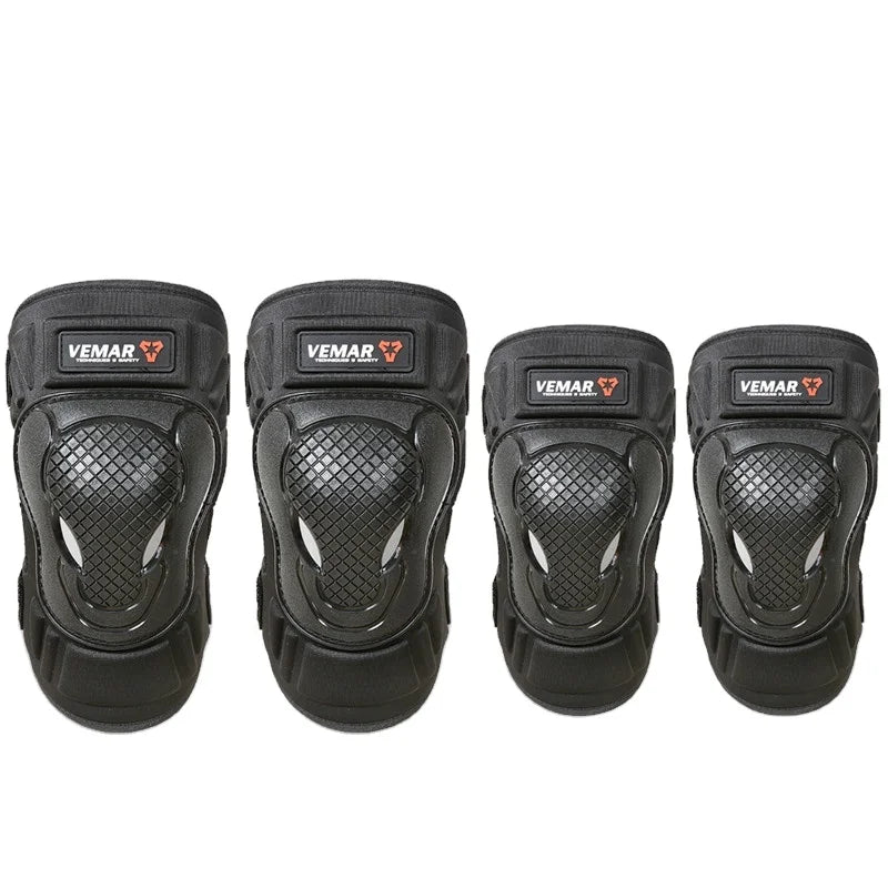 1 Pair Cycling Knee Brace and Elbow Guards Bicycle MTB Bike Motorcycle Riding Knee Support Protective Pads for Outdoor Sports