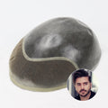 Genuine Toupee Invisible Man Replacement System Unit Male Hair Prosthesis 100% Natural Human Hair Wig for Men