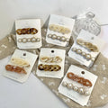 Ins Wholesale Korean Girls Crystal Long Gold Duckbill Metal Pearl Linked Barrettes Hair Pins Accessories Women Chain Hair Clip