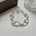 Korea Style Pure 925 Sterling Silver Irregular Chain Bracelet